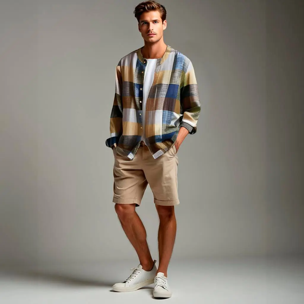 Camisa 100% Lino a Cuadros - Image 3