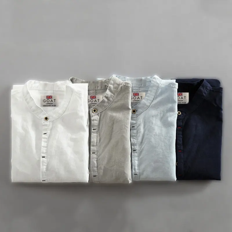 Camisa de lino Manga Larga cuello mao - Image 10