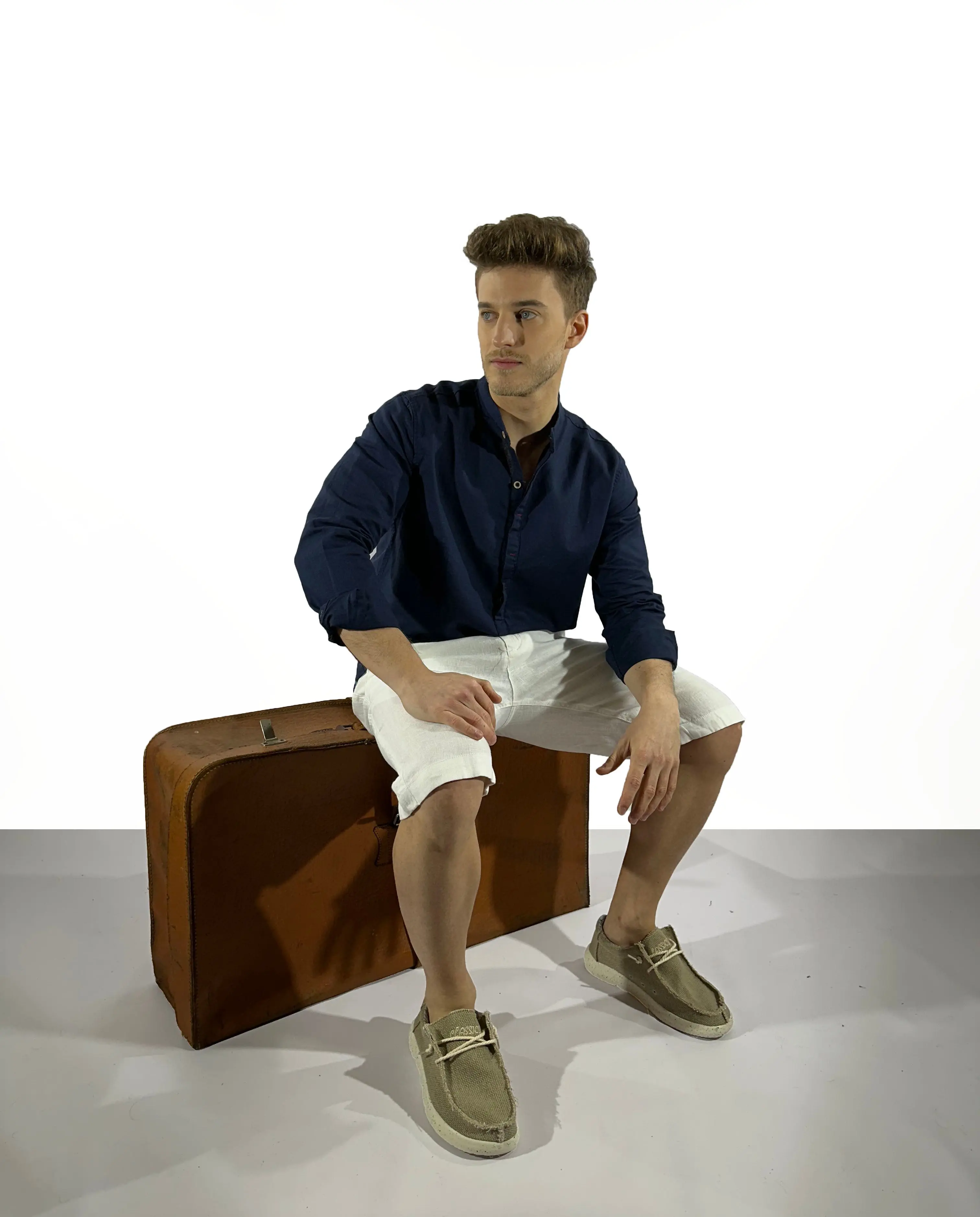 Camisa de lino Manga Larga cuello mao - Image 8