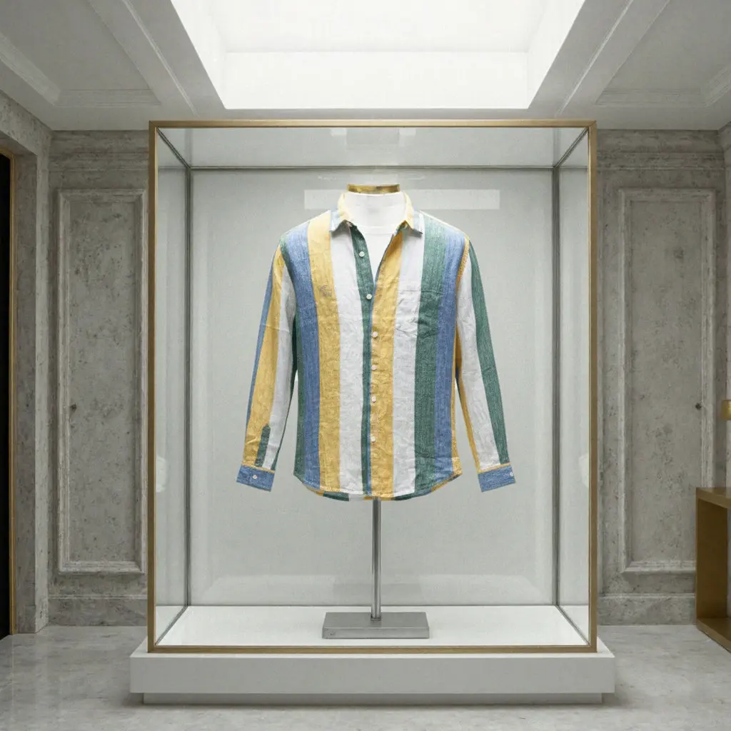 Camisa London Eye mang larga (100% lino) - Image 7