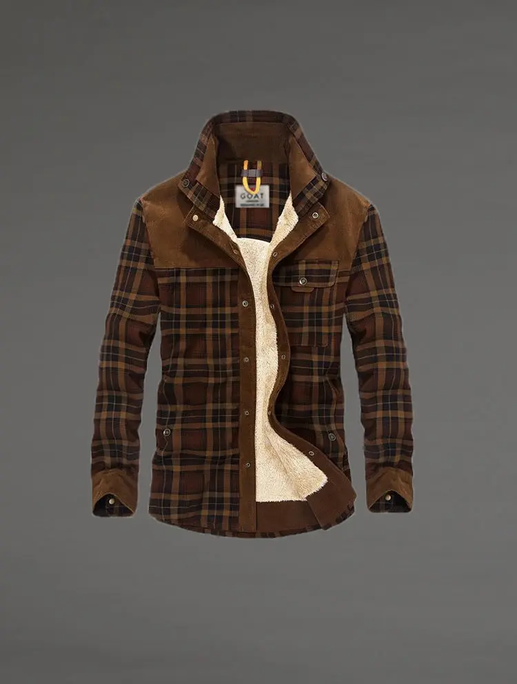 Chaqueta con Corderito a Cuadros - Image 3