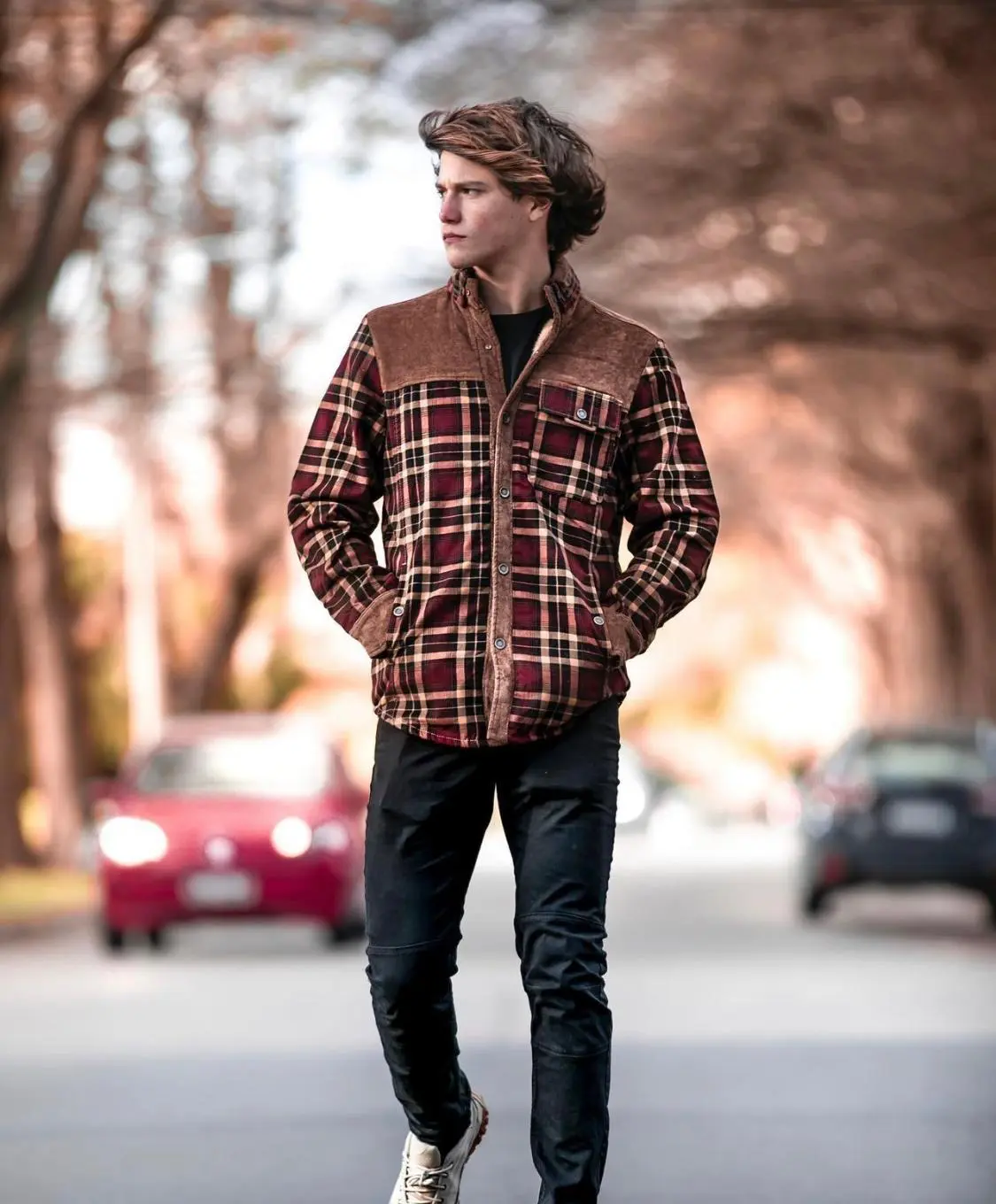 Chaqueta con Corderito a Cuadros - Image 6